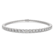 Vespera Round Cut Diamond Tennis Bracelet Prong Set (4 ctw) - Nivetta